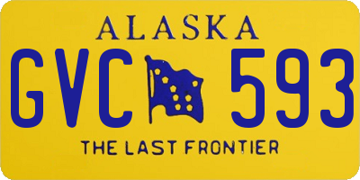 AK license plate GVC593