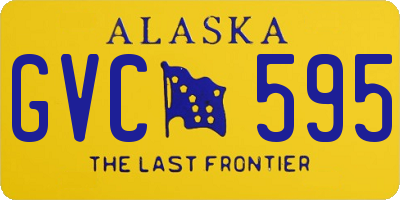 AK license plate GVC595