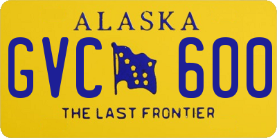AK license plate GVC600