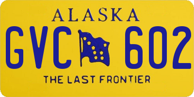 AK license plate GVC602