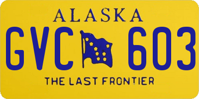 AK license plate GVC603