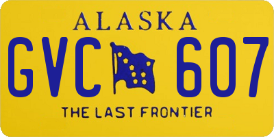 AK license plate GVC607