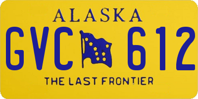 AK license plate GVC612