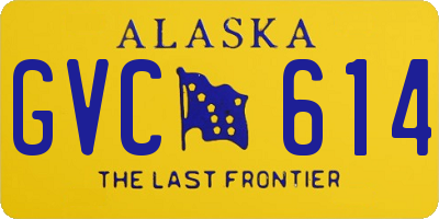 AK license plate GVC614