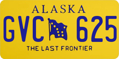 AK license plate GVC625