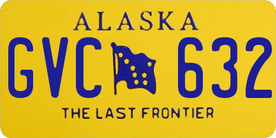 AK license plate GVC632