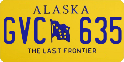 AK license plate GVC635
