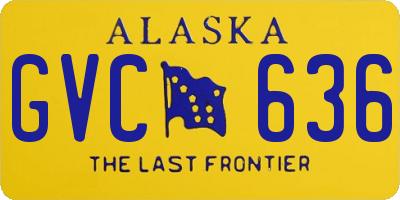 AK license plate GVC636