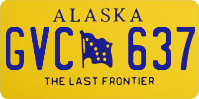AK license plate GVC637