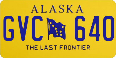 AK license plate GVC640