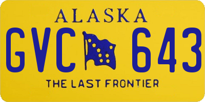 AK license plate GVC643
