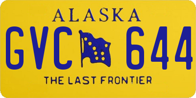 AK license plate GVC644