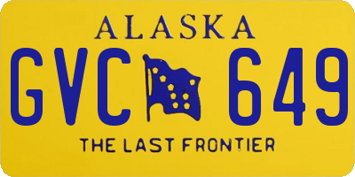 AK license plate GVC649