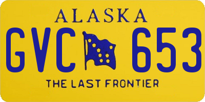 AK license plate GVC653