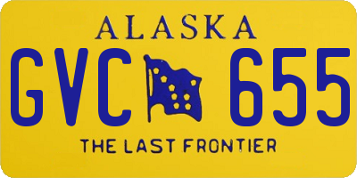 AK license plate GVC655