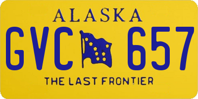 AK license plate GVC657