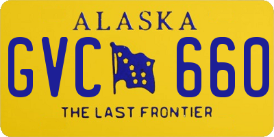 AK license plate GVC660