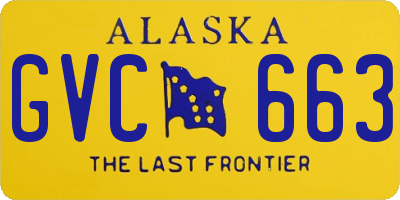 AK license plate GVC663