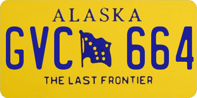 AK license plate GVC664