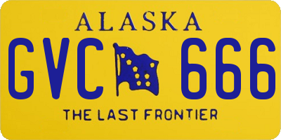 AK license plate GVC666