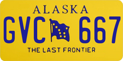 AK license plate GVC667