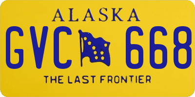 AK license plate GVC668