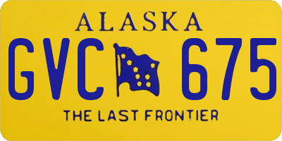 AK license plate GVC675