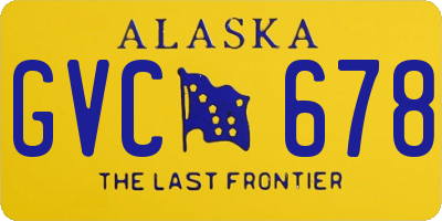 AK license plate GVC678