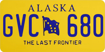 AK license plate GVC680