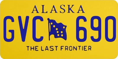 AK license plate GVC690