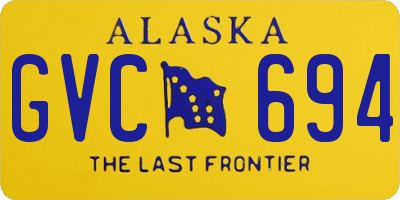 AK license plate GVC694