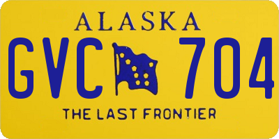 AK license plate GVC704