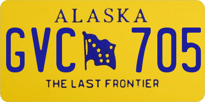 AK license plate GVC705