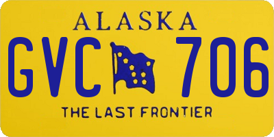 AK license plate GVC706
