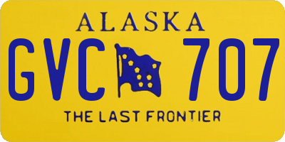 AK license plate GVC707