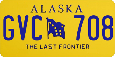 AK license plate GVC708
