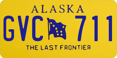 AK license plate GVC711