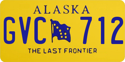 AK license plate GVC712