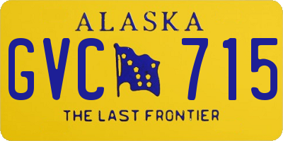 AK license plate GVC715