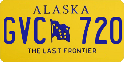 AK license plate GVC720