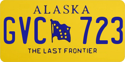 AK license plate GVC723