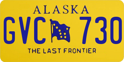 AK license plate GVC730