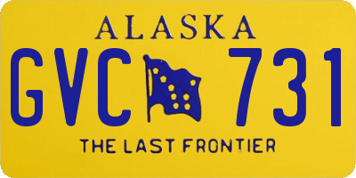 AK license plate GVC731
