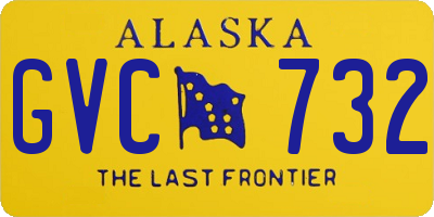 AK license plate GVC732