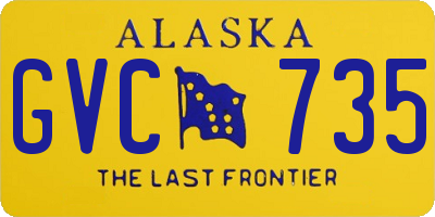 AK license plate GVC735