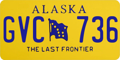 AK license plate GVC736