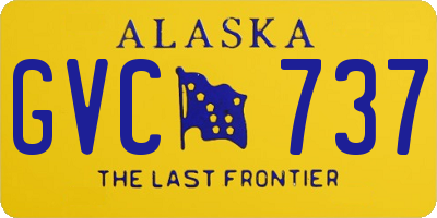 AK license plate GVC737