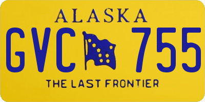 AK license plate GVC755