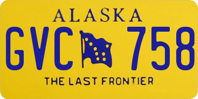 AK license plate GVC758