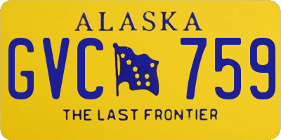 AK license plate GVC759